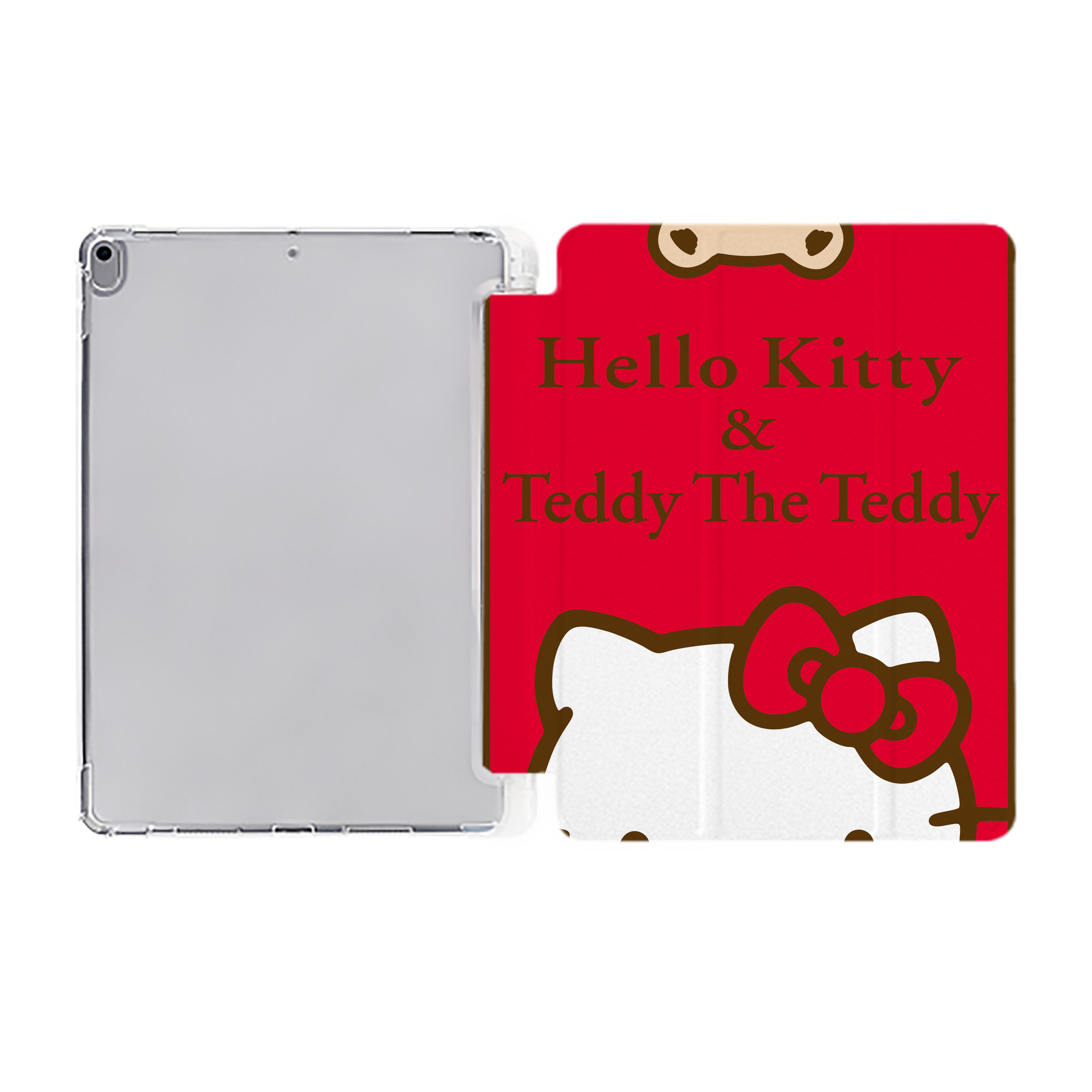 （画像用） Hello Kitty ハローキティ IPad ケース ペン収納付き 三つ折りスタンド PUレザー×シリコン 対応機種9.5/10.5/10.9インチ
